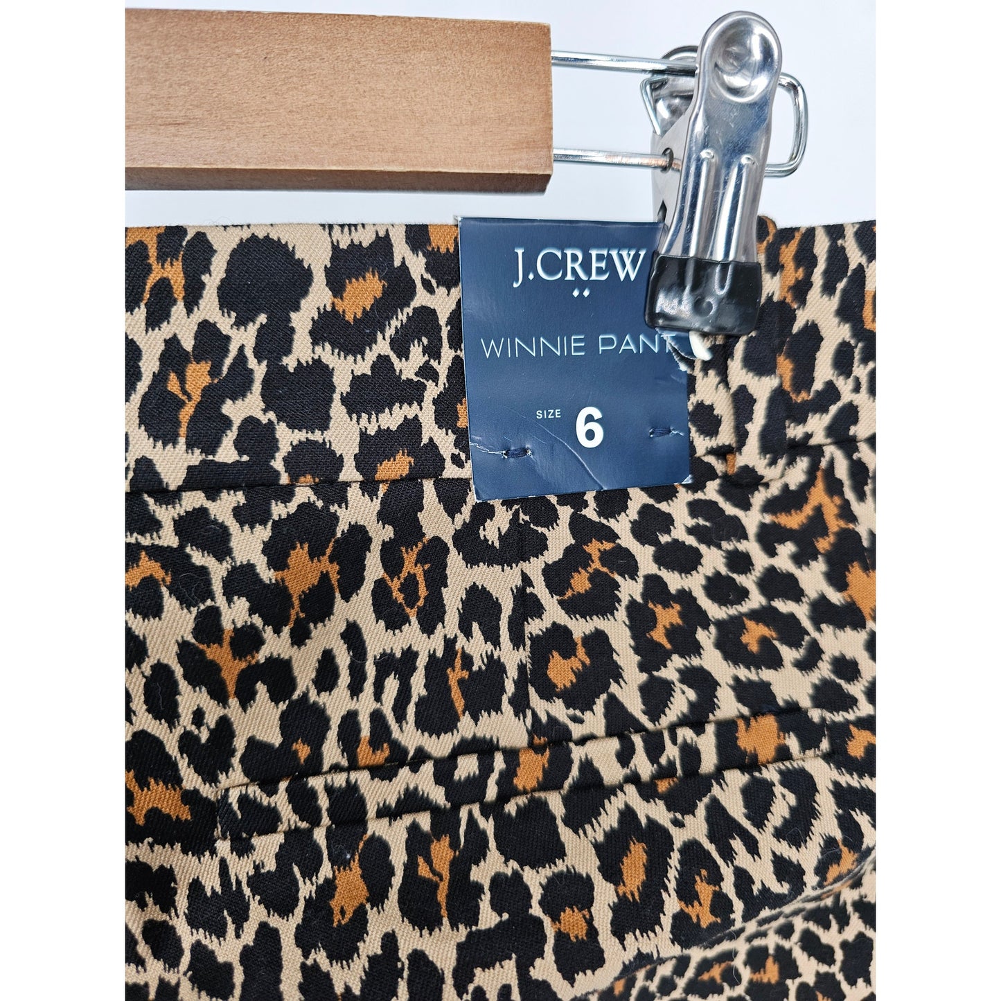 J Crew Womens Sz 6 Winnie Fit Dress Pants Leopard Print Slim Leg