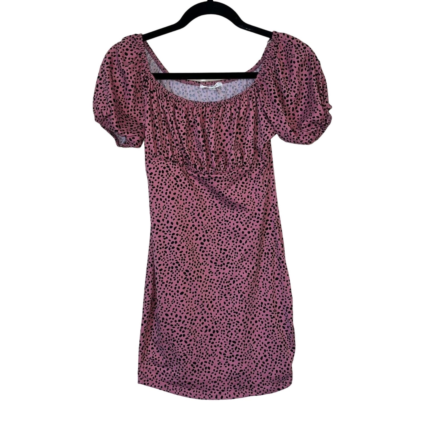 Persaya Womens Sz S Vintage Y2K 2000s Dress Pink Black Animal Print