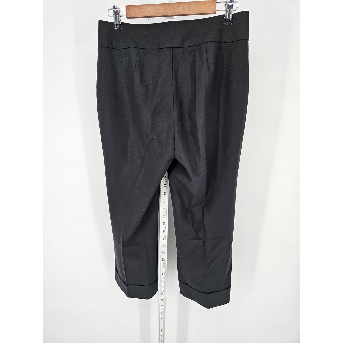 Classiques Entier Womens Sz 10 Straight Leg Black Dress Pants Cuffed