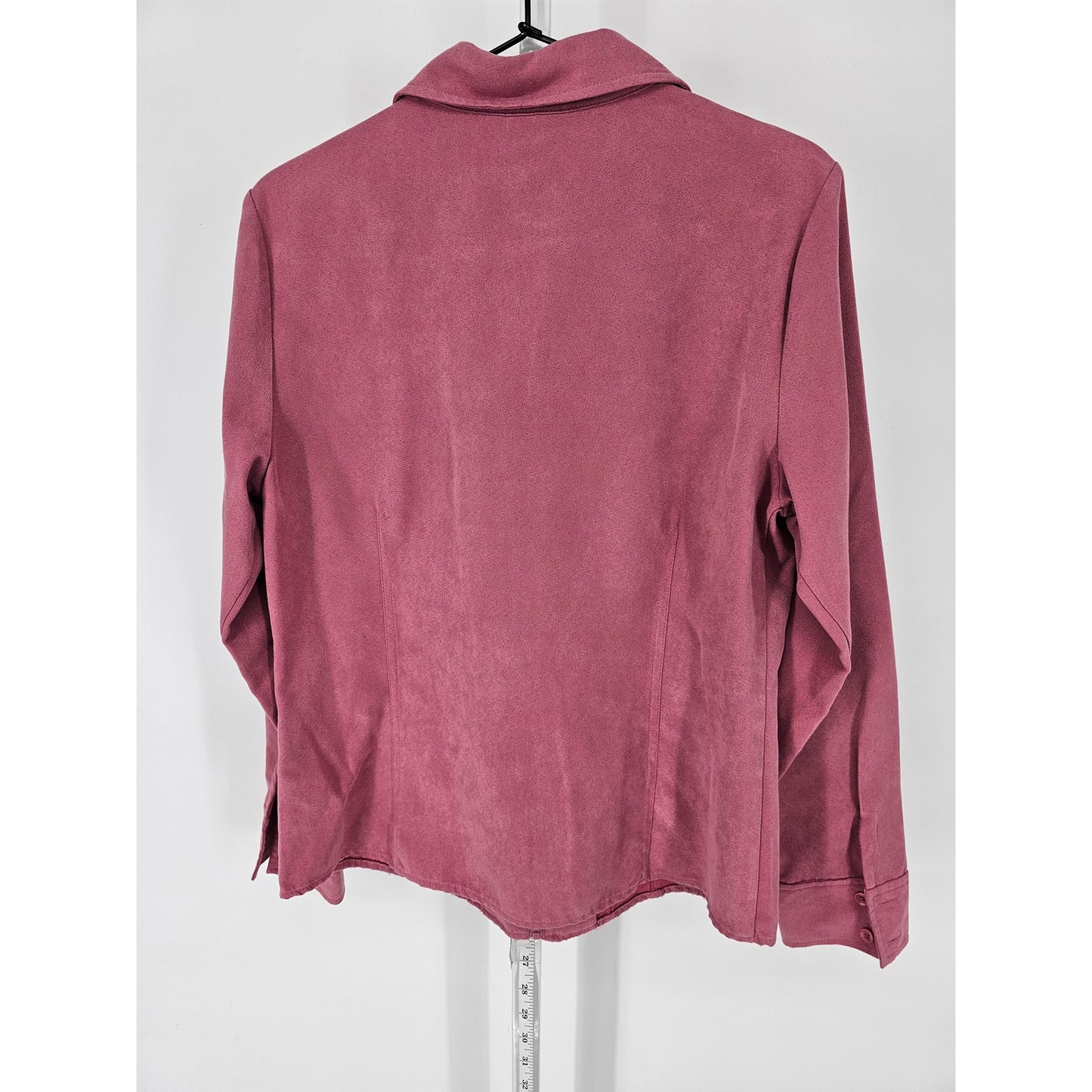 Sonoma womens Sz M Full Zip Faux Suede Lightweight Jacket Light Pink