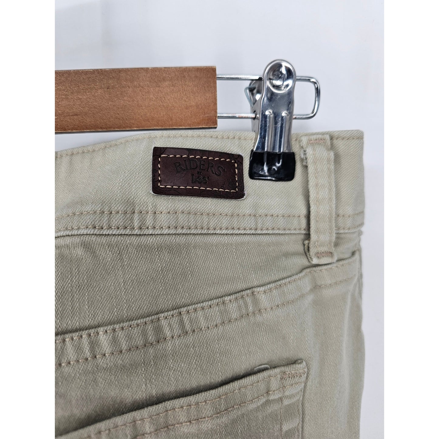 Riders by Lee Womens Sz 8P Petite Bootcut Khaki Pants Jeans Beige Tan