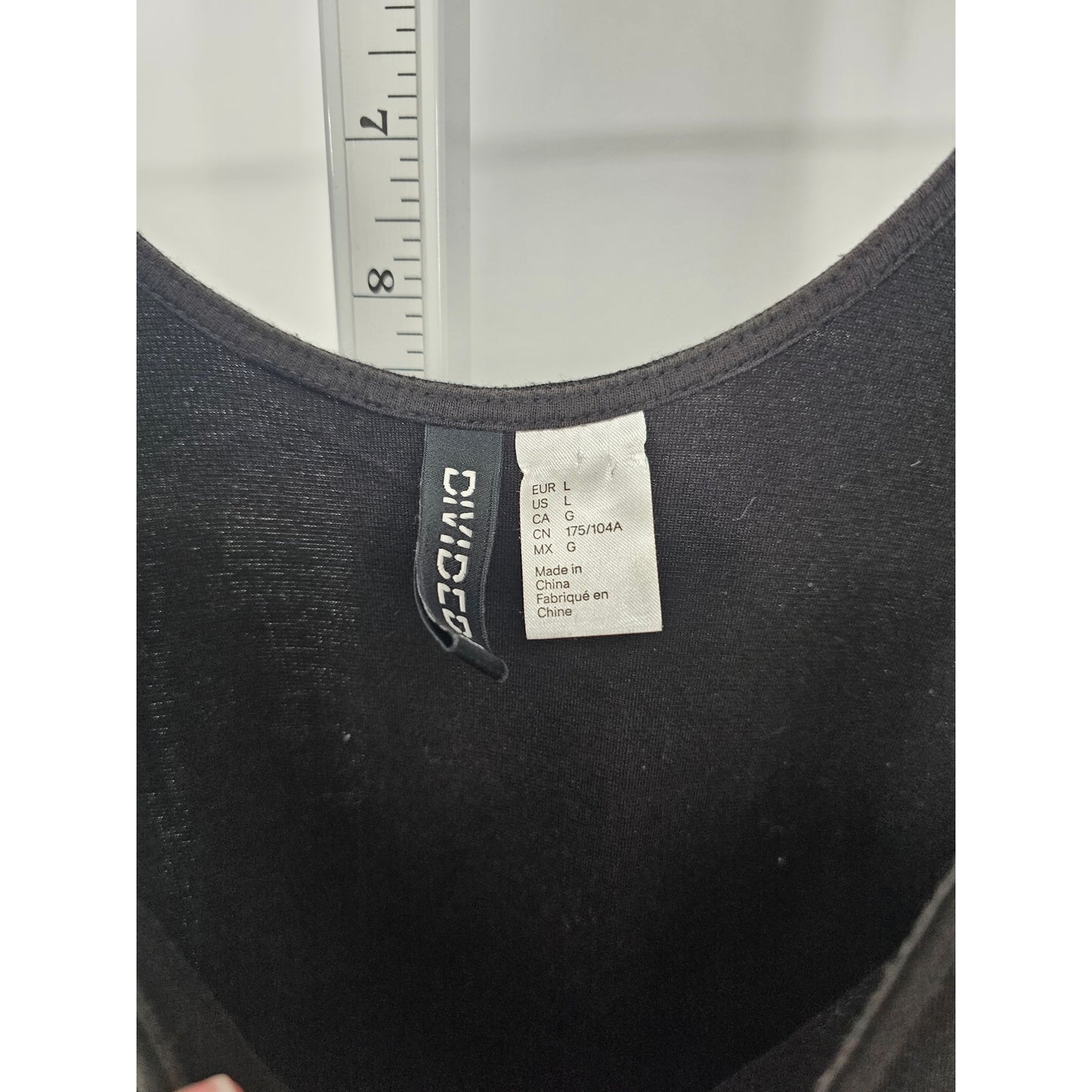 Divided by H&M Womens Sz L Knee Length Sleeveless Dress Black White Retro