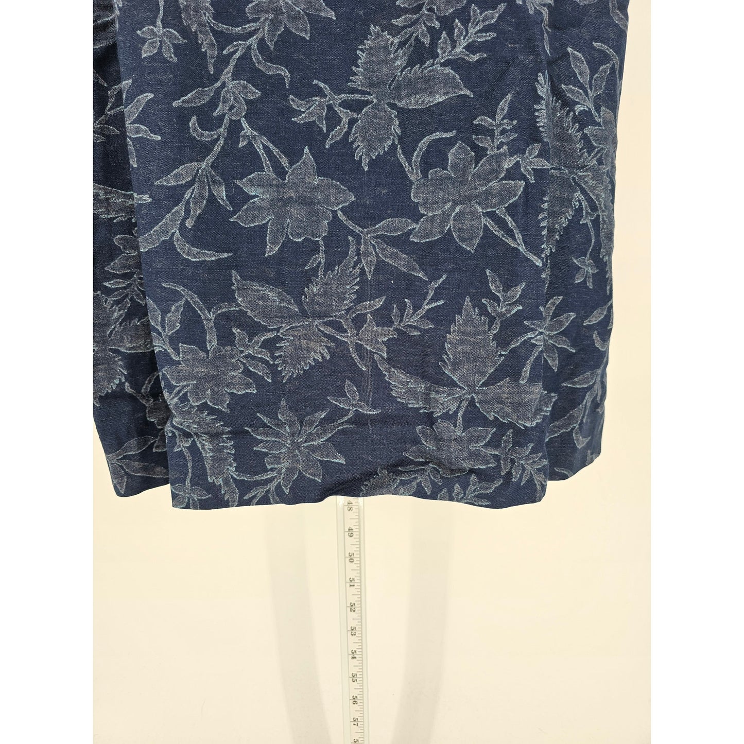 Vintage RJ & Co Womens Sz 14P Petite Maxi Length Hawaiian Floral Dress Linen