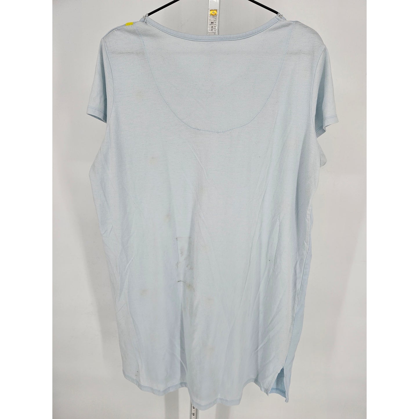 Secret Treasures Womens Sz L Knee Length Cotton Nightgown Blue Embroidered Ducks