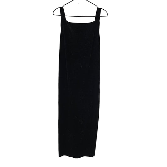 Helene Blake Womens Sz L Maxi Length Black Velvet Formal Sleeveless Dress