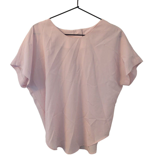Vintage 1960s Gay Boyer New York Womens Sz 12 Light Pink Short Sleeve Blouse
