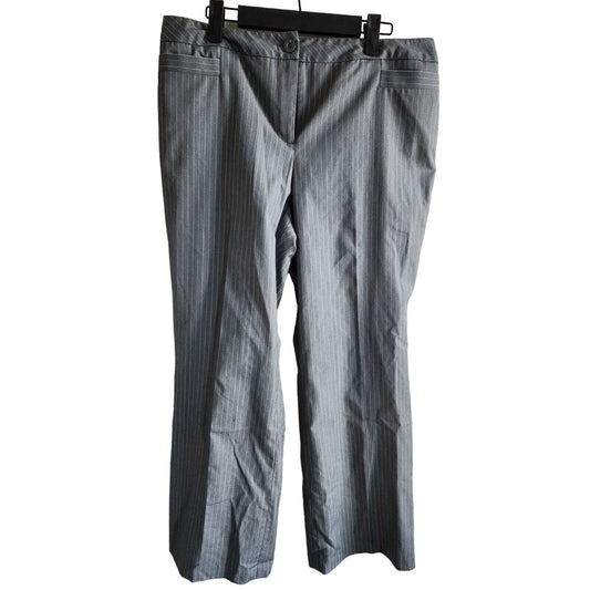 Vintage Worthington Womens Sz 14P Petite Career Pants Gray Pinstripe