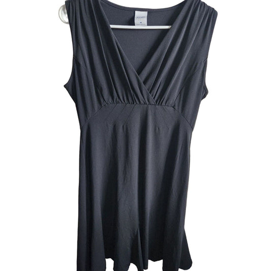 Vintage Old Navy Womens Sz M Knee Length Sleeveless Dress Solid Black