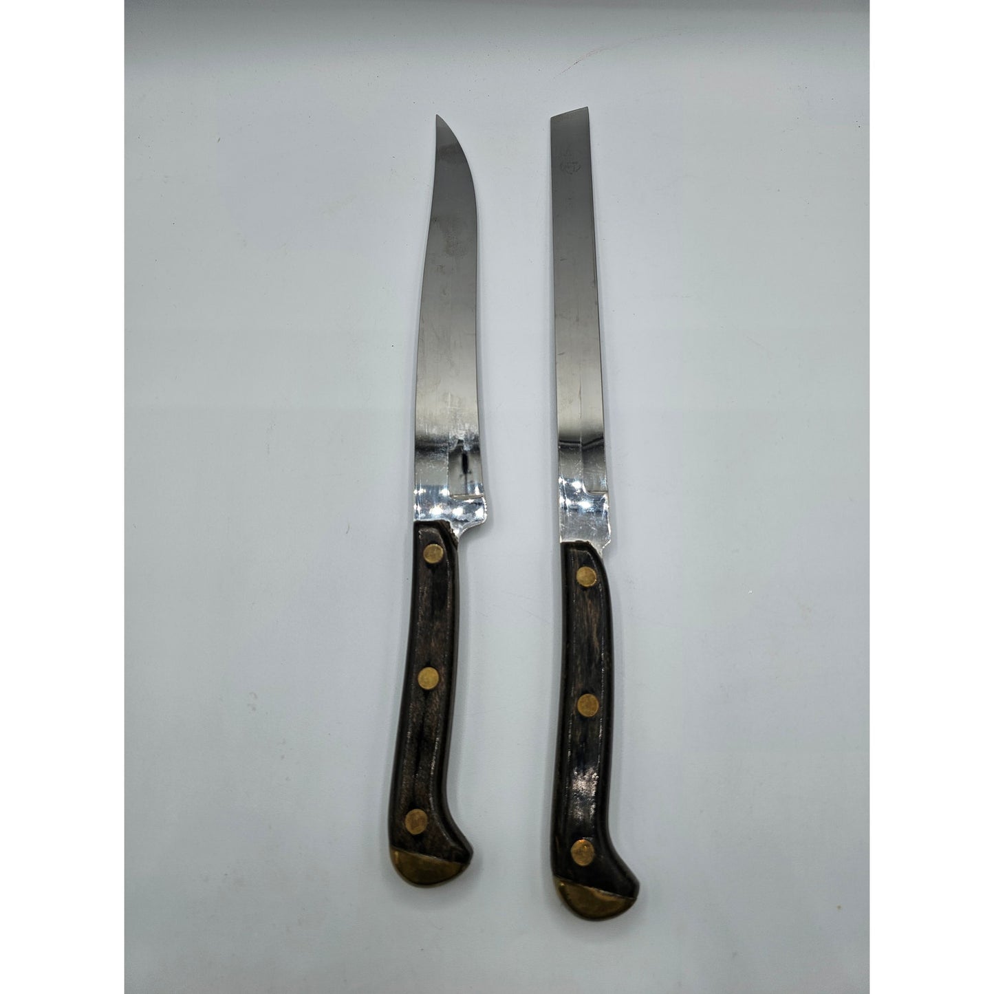 Set of 2 Vintage Griffon Hollow Ground Knife Set Stainless Razor Steel