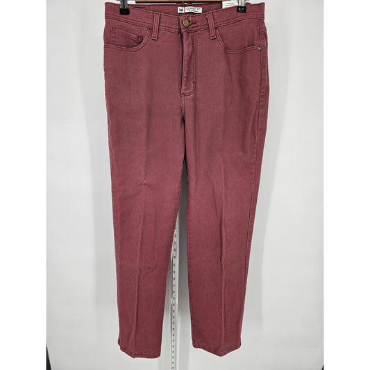 Lee Classic Fit Womens Sz 10P Petite Slim Leg Jeans Dark Blush Pink