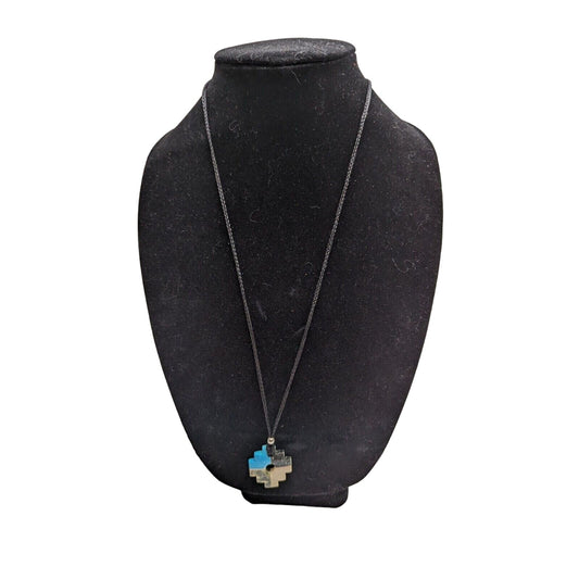 Vintage Southwestern Aztec Stone Single Stone Pendant Necklace