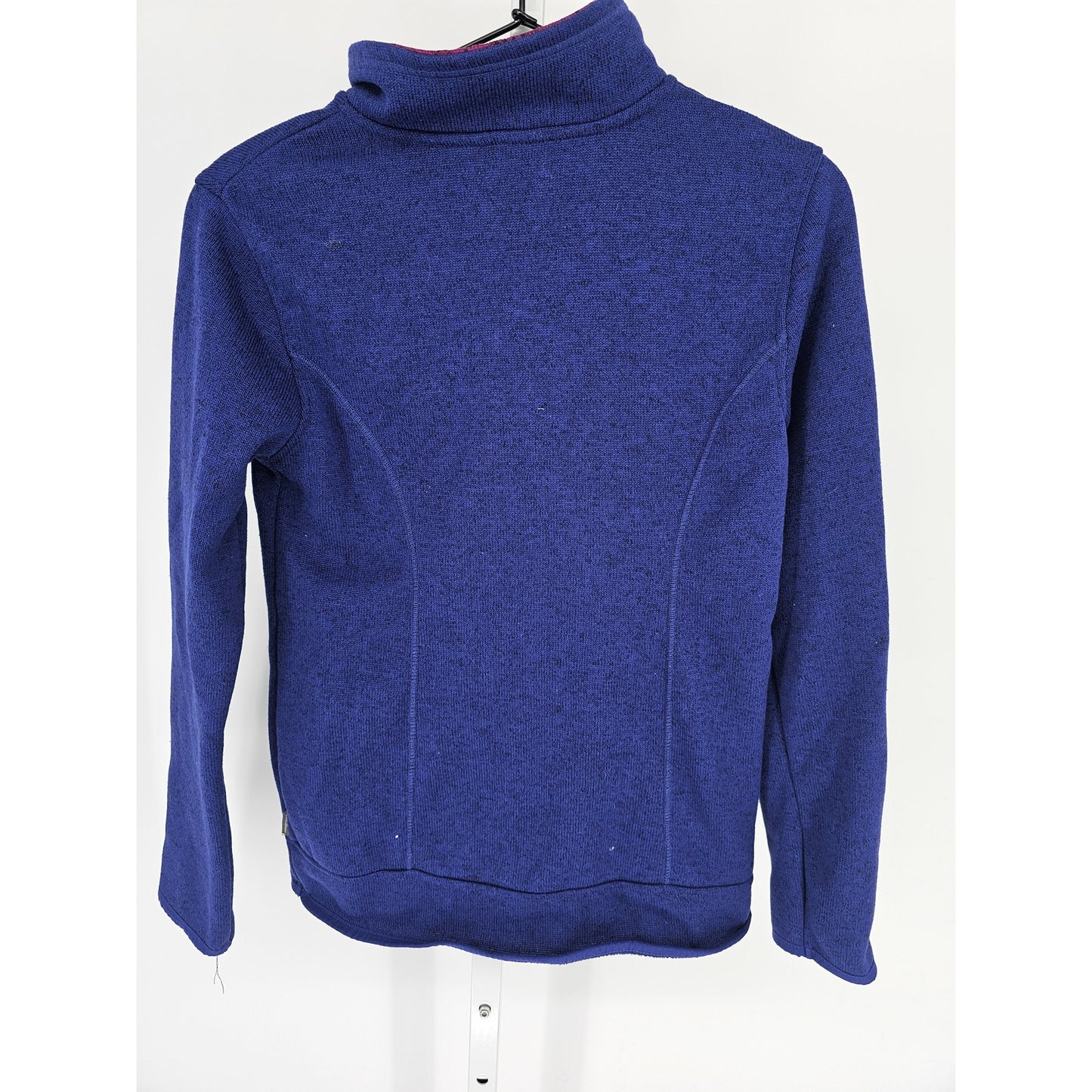 Eddie Bauer Womens Sz XS 1/4 Zip Cotton Jacket Purple Blue Fitted