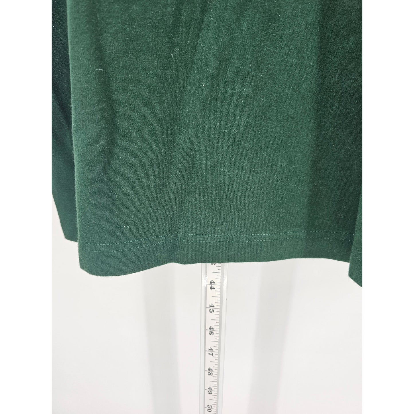 Vintage 1990s Talbots Womens Sz M Long Sleeve Maxi Cotton Dress Green Plaid Trim