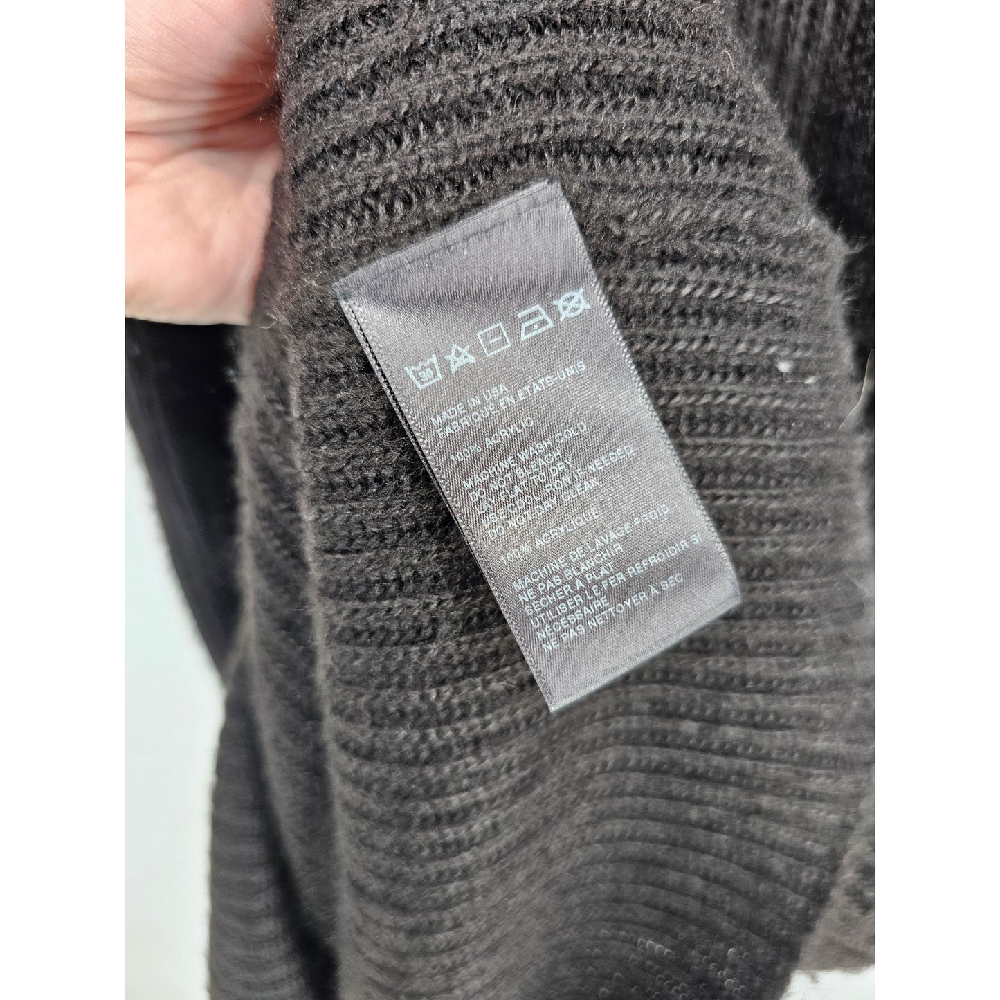 Silence + Noise Womens Sz L Midi Sweater Dress Black Cowl Neck w/ Pockets