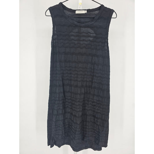 Mododoc Womens Sz S Sleeveless Knee Length Black Dress Textured Los Angeles