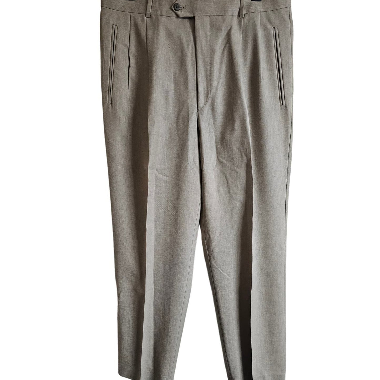 Vintage Louis Raphael Mens Sz 34x30 100% Wool Dress Pants Taupe Beige