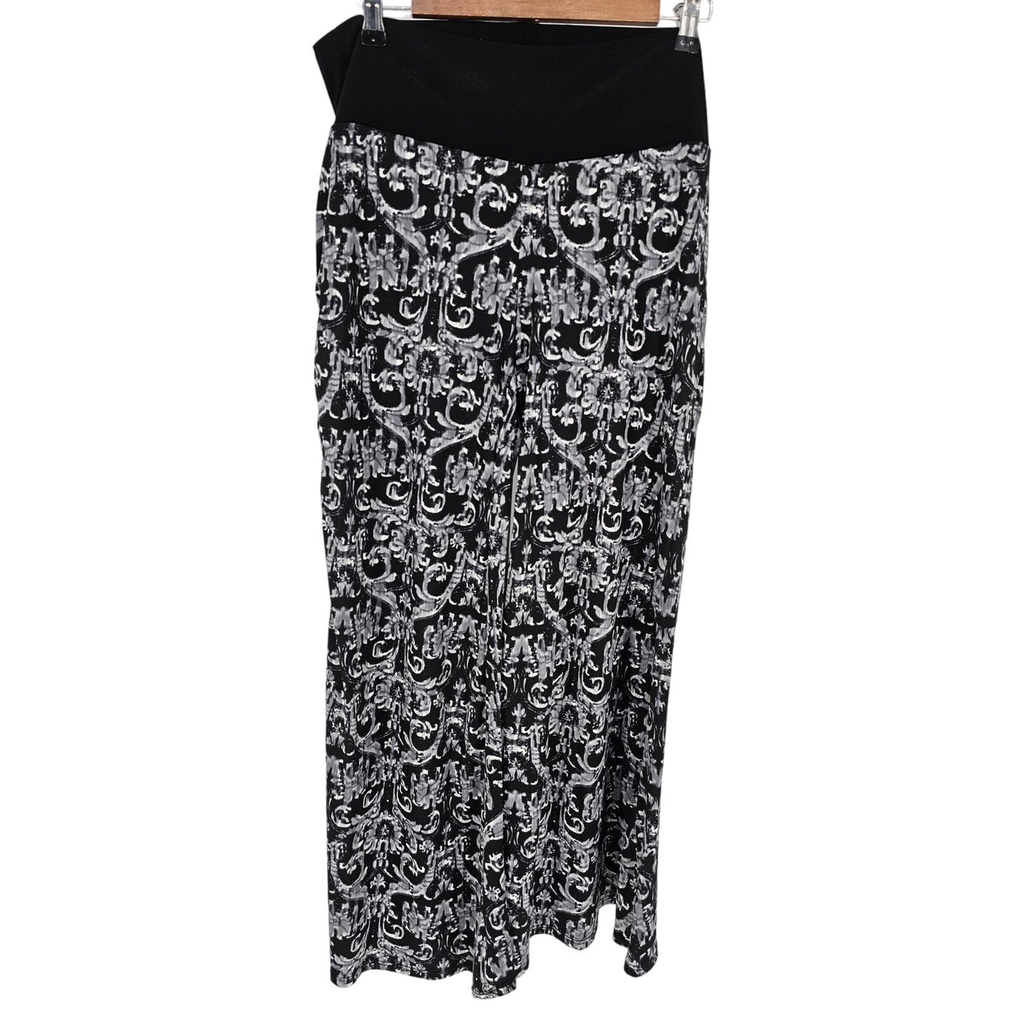 Candy Rain Womens Sz 2X Pull On High Waist Wide Leg Casual Pants Black White