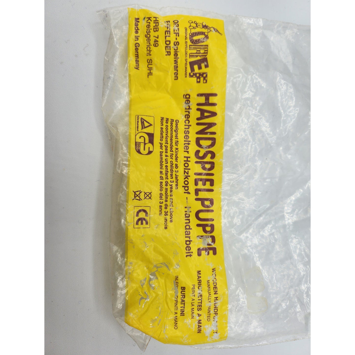 Vintage Germany Wooden Wood hand Puppet by DREF Boy Red Hair