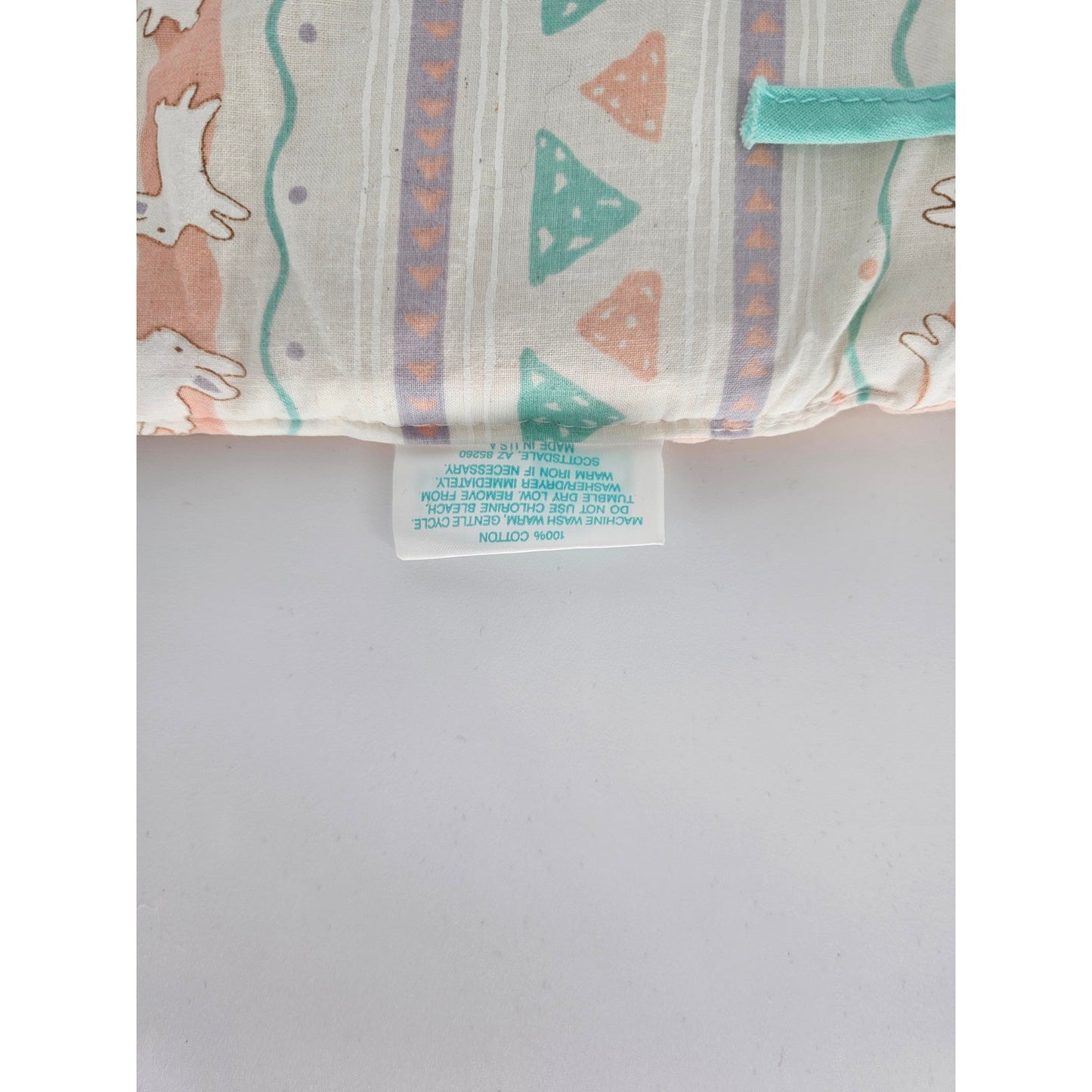 Vintage JUDI-S Coyote Baby Crib Headboard Bumper Southwestern Pastel