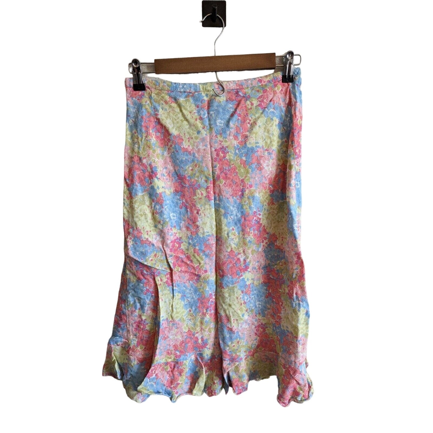 Casual Studio Womens Sz M Knee Length Skirt Pastel Pink Blue Yellow