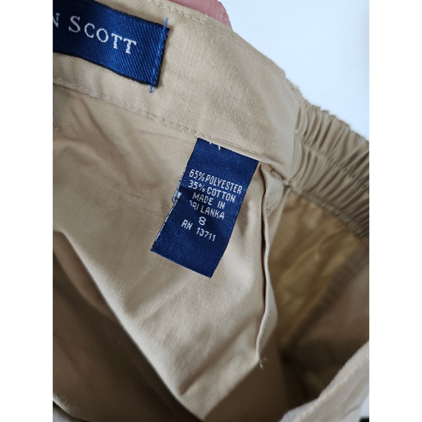 Vintage Karen Scott Womens Sz 8 High Waist Pleated Khaki Shorts 1990s Mom