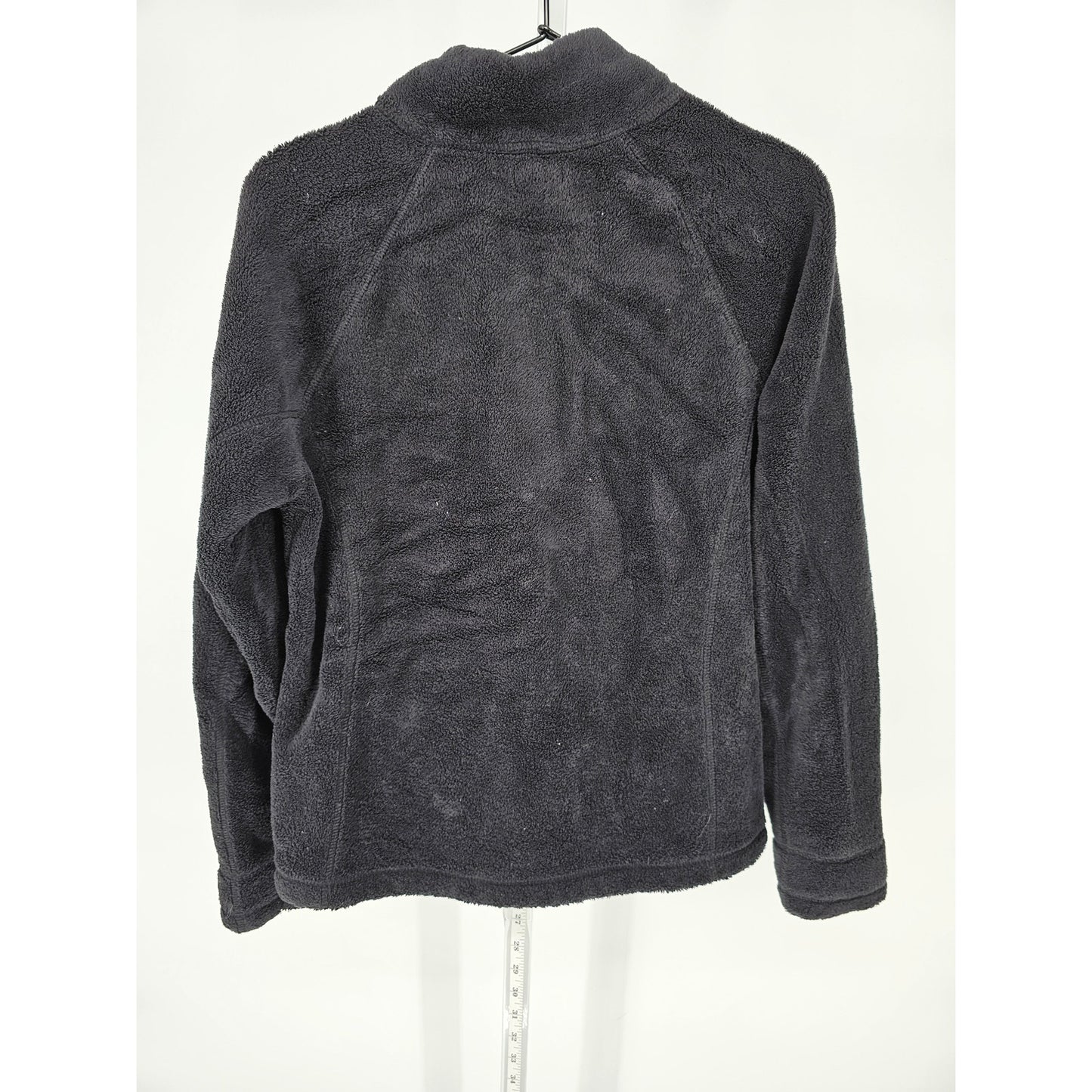 Danskin Now Womens Sz L Full Zip Fuzzy Fleece Jacket Black Athletic