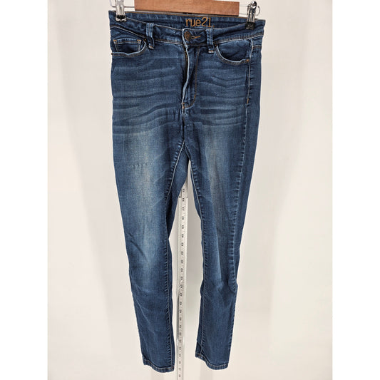 Rue 21 Womens Sz 4 High Rise Jegging Medium Wash Blue Jeans Skinny