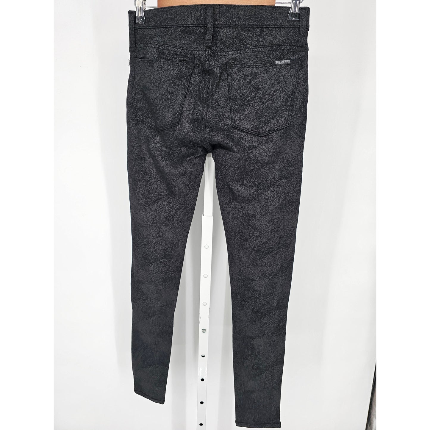 Hudson Jeans Womens Sz 26 Nico Midrise Super Skinny Black Pants Faux Leather