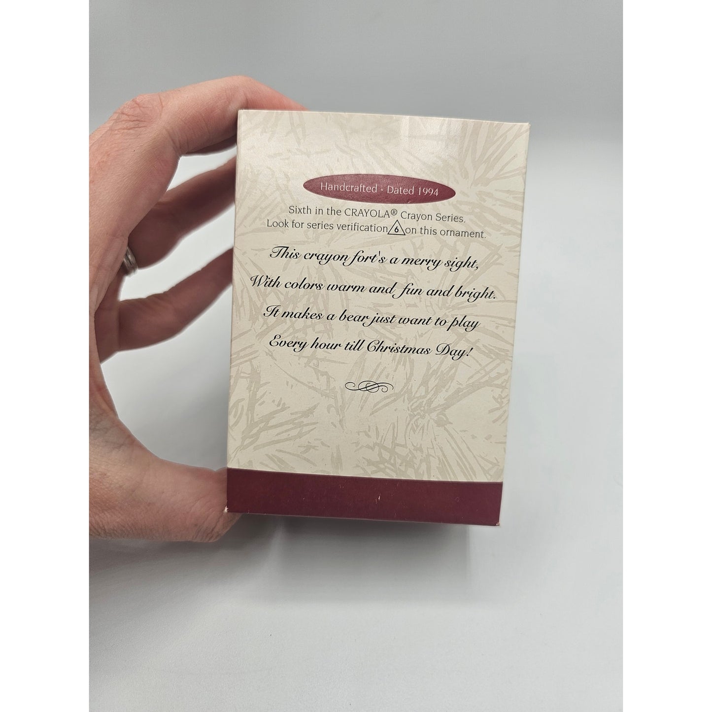 Vintage Hallmark Keepsake Christmas Ornament Crayola Crayon Bright Playful