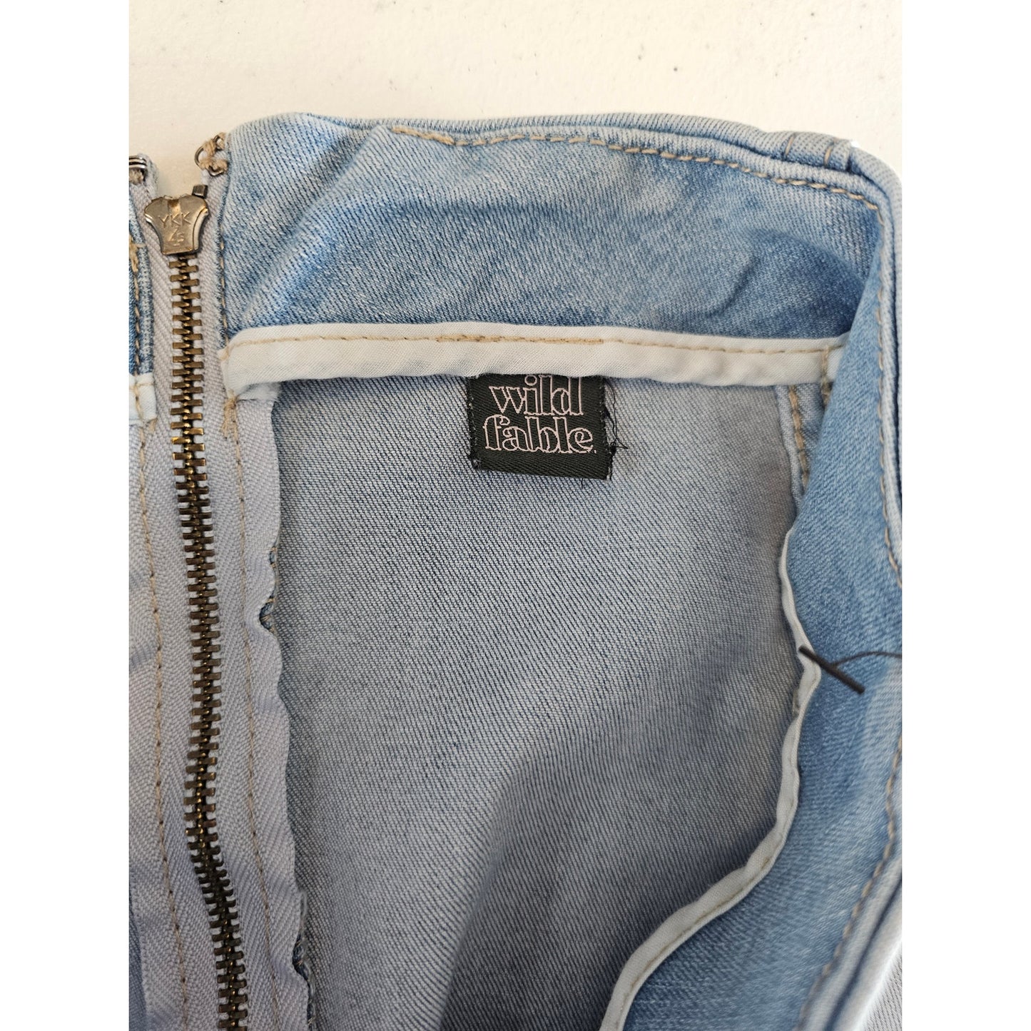 Wild Fable Womens Sz 4 Light Wash Blue Jean Denim Mini Skirt