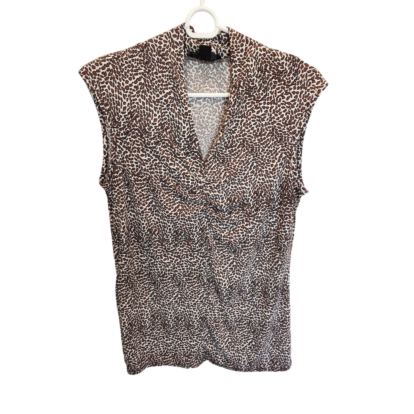 Vintage Y2K Josephine Womens Sz M Leopard Print Sleeveless Blouse