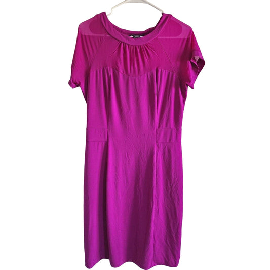 Vintage Candalite Womens Sz M Knee Length Sheath Dress Solid Purple