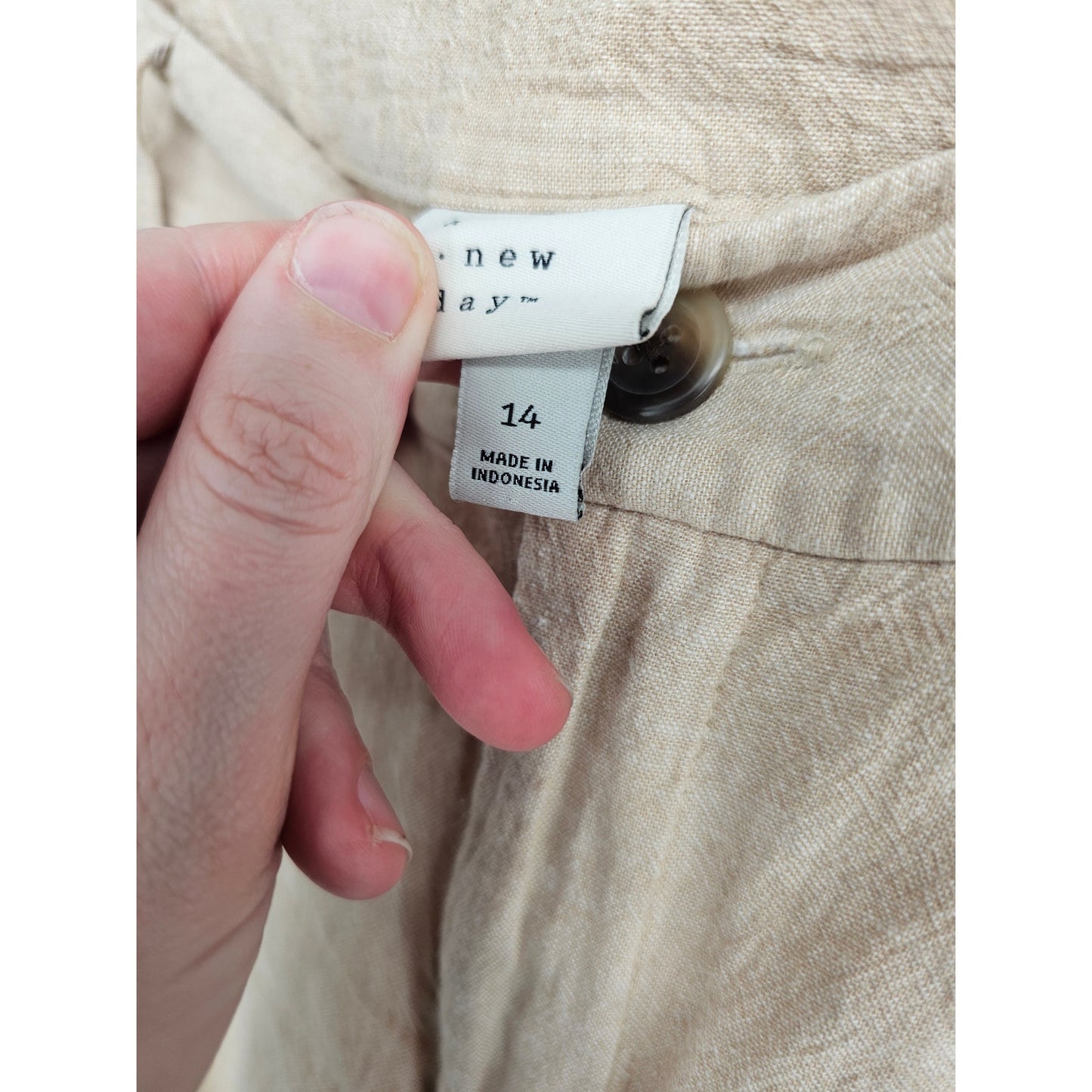 A New Day Womens Sz 14 Slim Leg Dress Pants Beige Tan Target