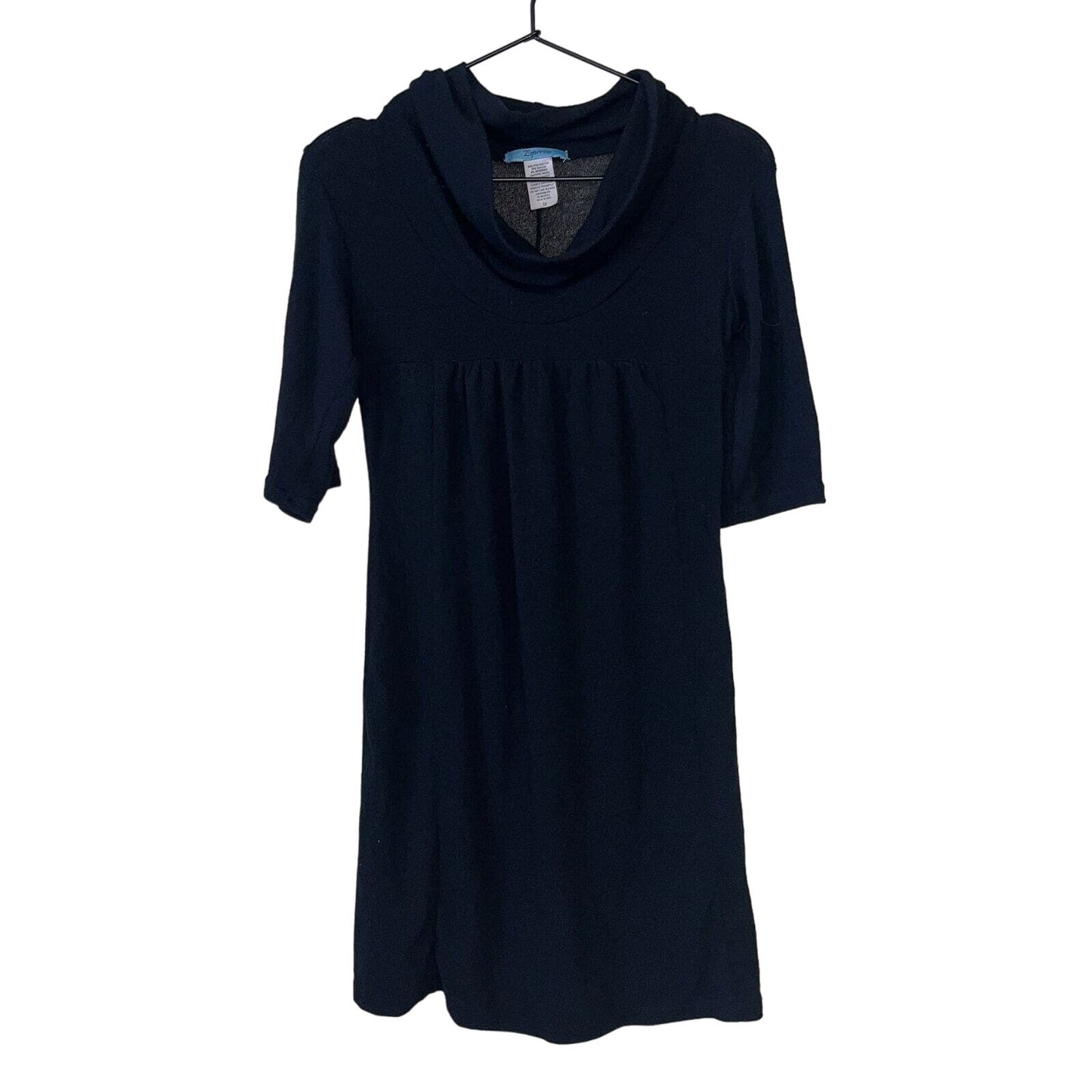 Espresso Womens Sz M Cowl Neck Black Dress Above Knee Y2K