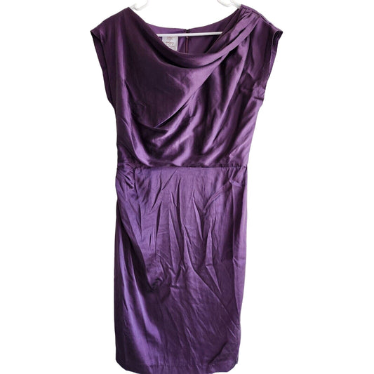 Suzi Chin for Maggy Boutique Womens Sz 8 Knee Length Satin Dress Sz 8