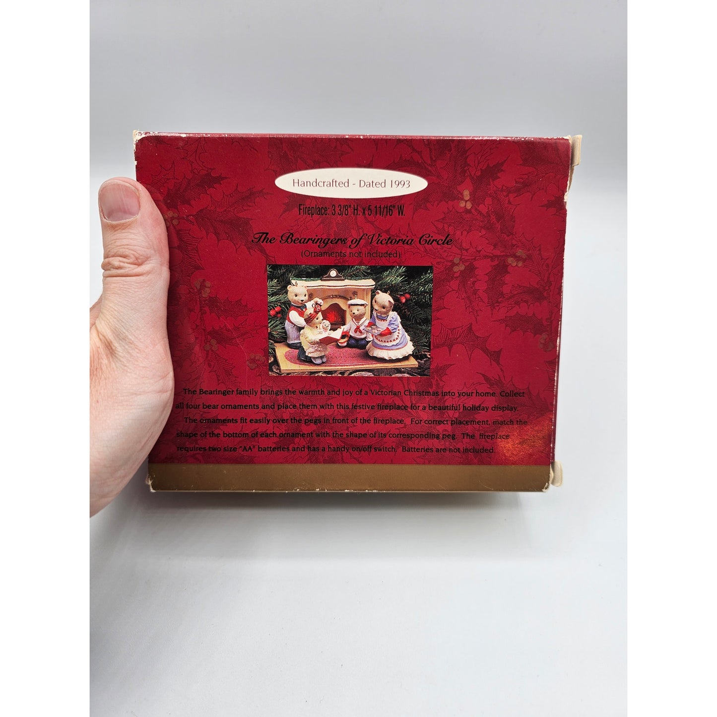 Hallmark Keepsake christmas Ornament Flickering Light Fireplace Bearingers