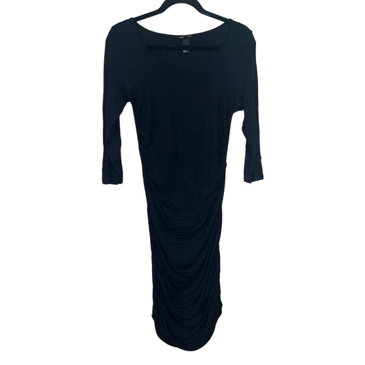 H&M Basic Womens Sz L Long Sleeve Fitted Black Dress
