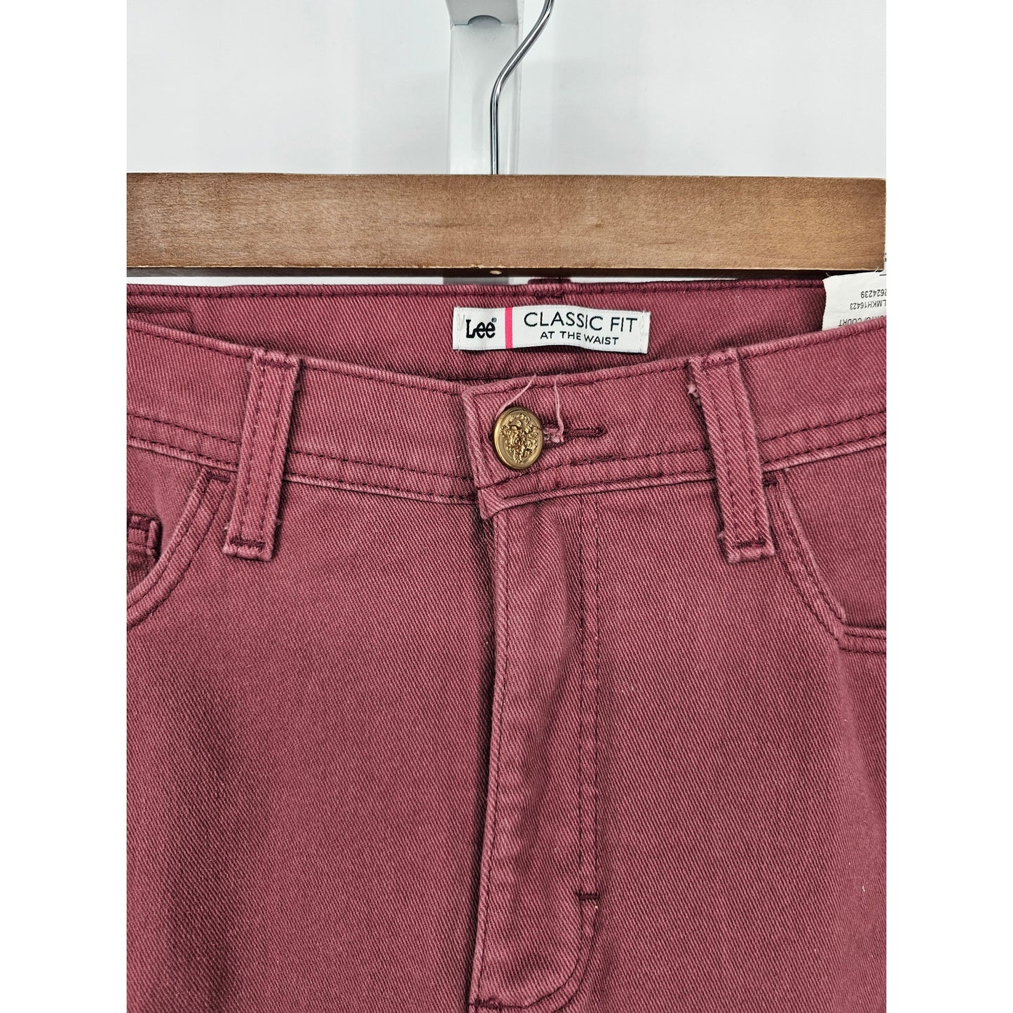 Lee Classic Fit Womens Sz 10P Petite Slim Leg Jeans Dark Blush Pink