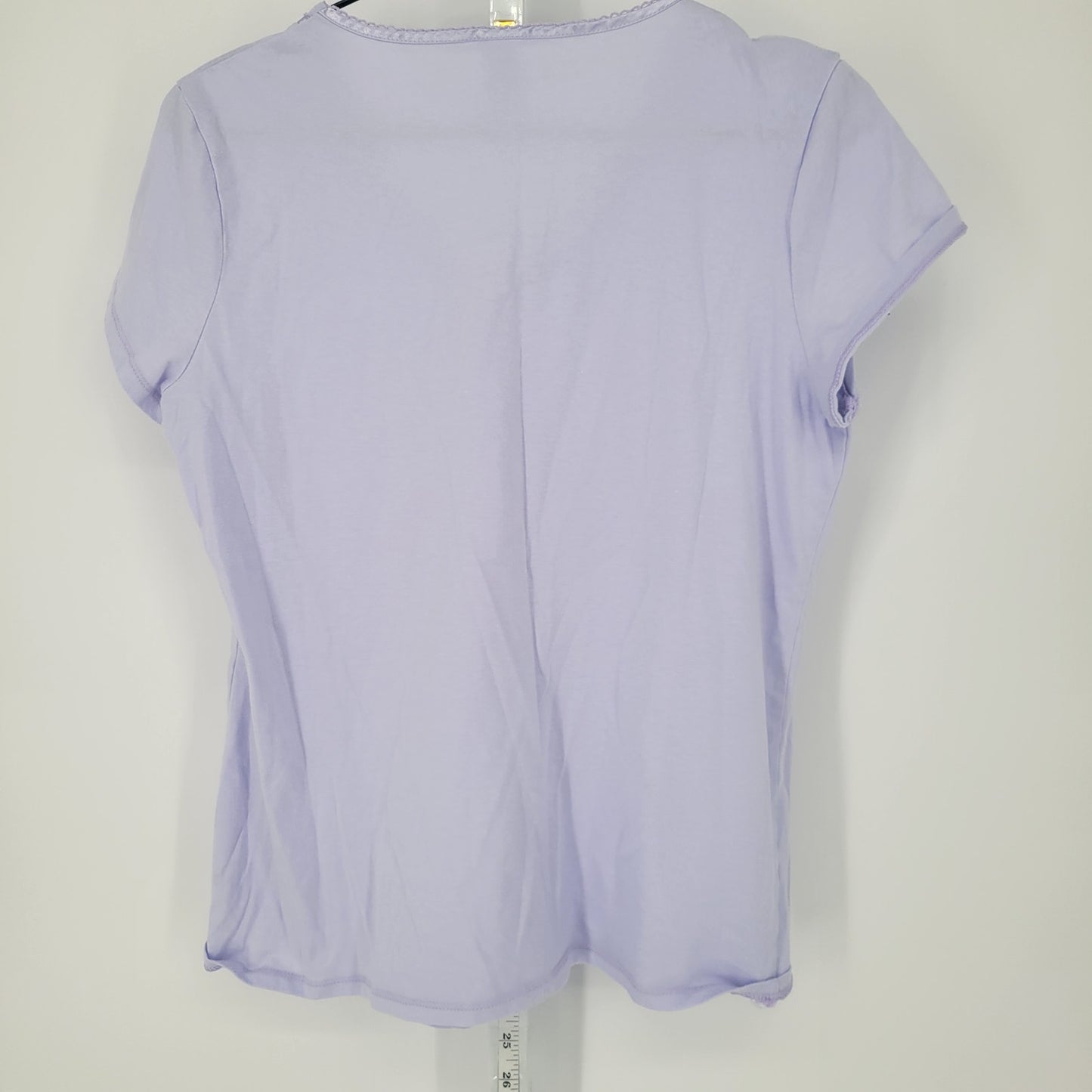Croft & Barrow Intimates Womens Sz M Short Sleeve Pajama Shirt Light Purple