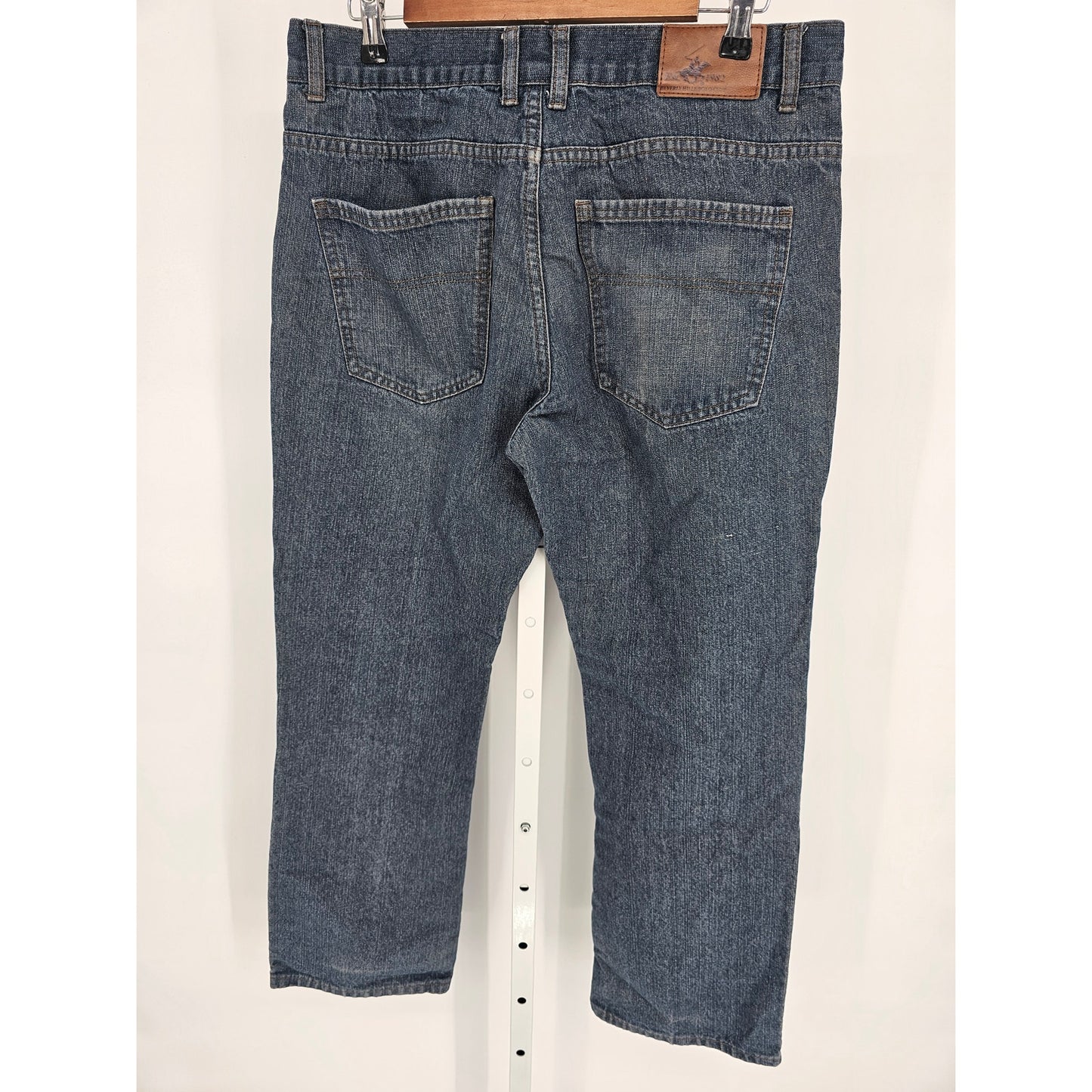 Beverly Hills Polo Club Mens Sz 34x30 Straight Leg Dark Wash Blue Jeans