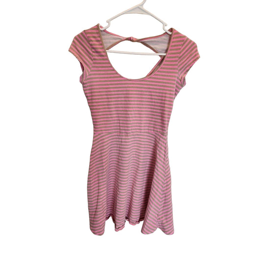 American Eagle Womens Sz S Mini Dress Pink and Taupe Striped