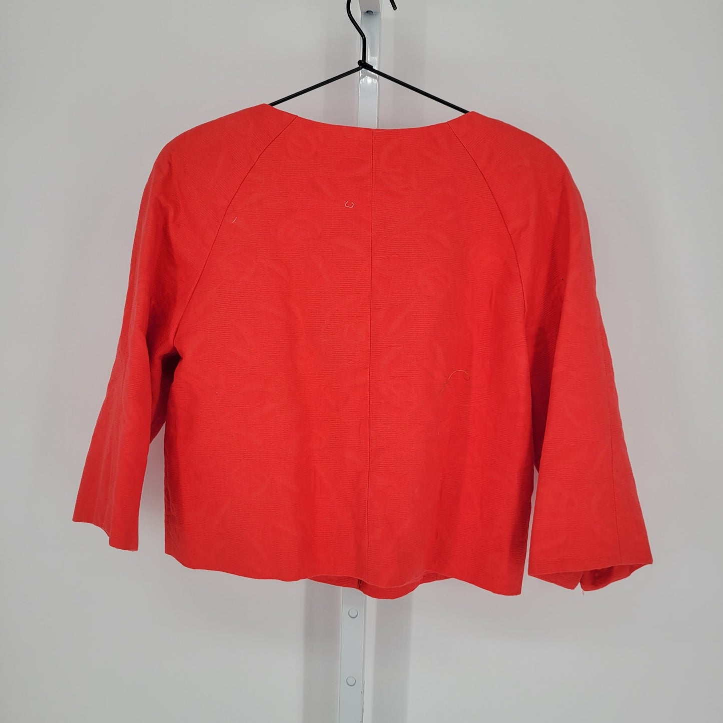 Ivy Chic New York Womens Sz L Cropped Toggle Front Jacket Dark Pink