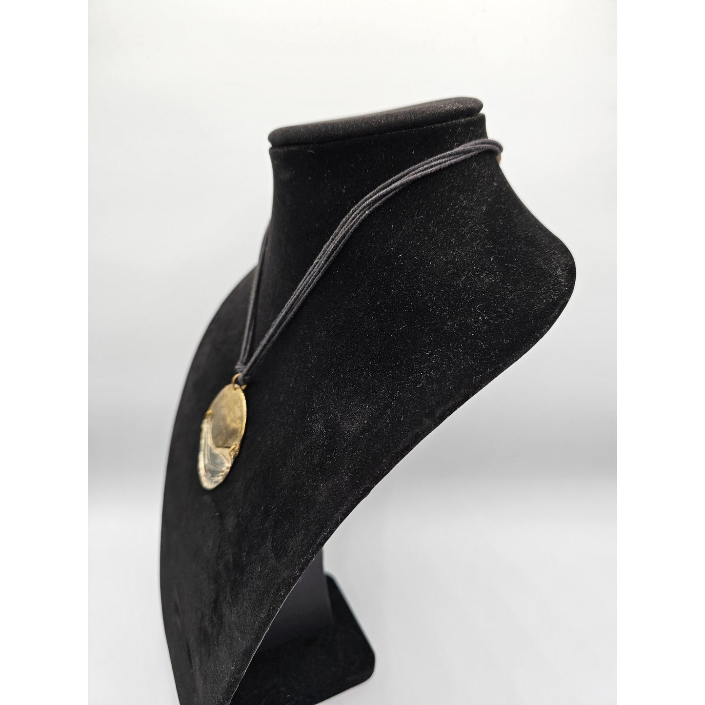Vintage 1990s Rope Style Pendant Necklace Gold Silver Yin Yang Style