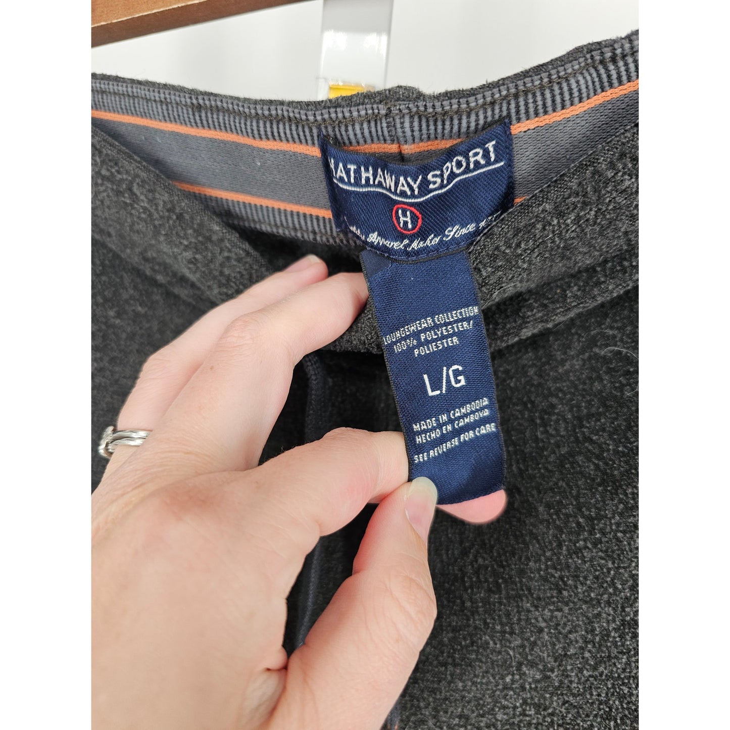 Hathaway Sport Loungewear Collection Womens Sz L Pull On Sweatpants Gray