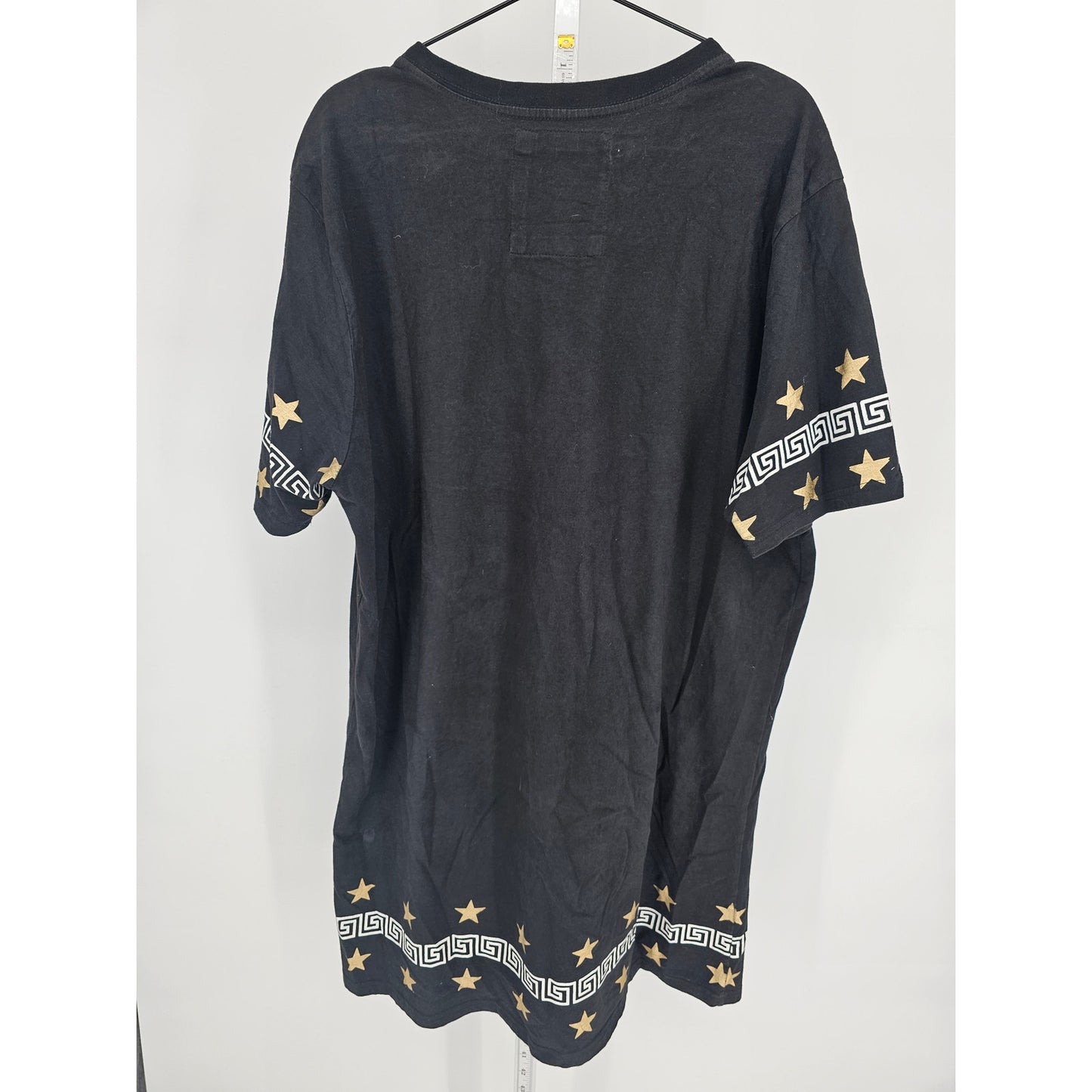 Heritage by America Womens Sz XXL Short Sleeve Knee Length Dress Black Gold