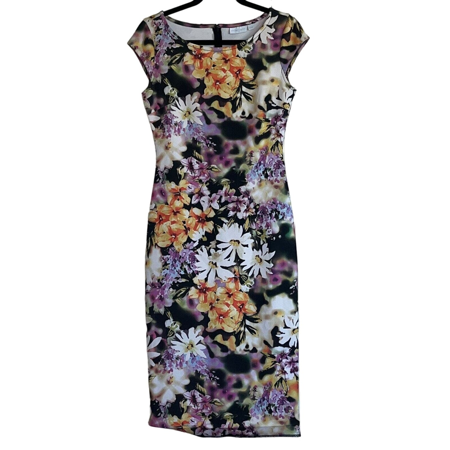 New York & Company Womens Sz XS Midi Dress Floral Colorful