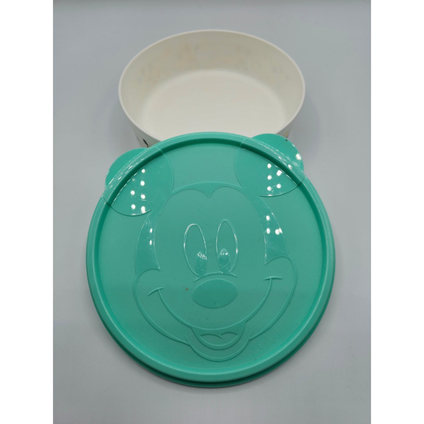 Disney Tupperware Baby Mickey Mouse Plastic Container w/ Lid Teal