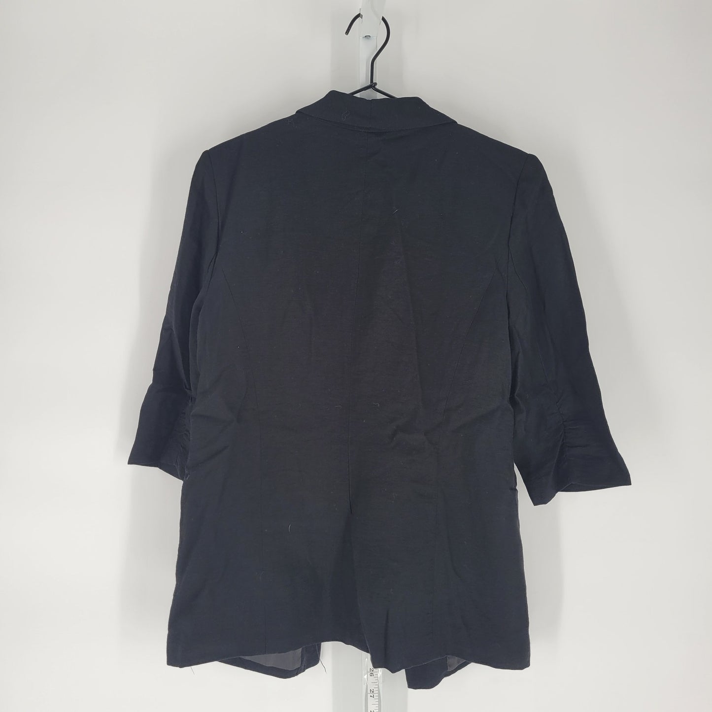 LC Lauren Conrad Womens Sz 6 3/4 Sleeve Open Front Blazer Jacket Black