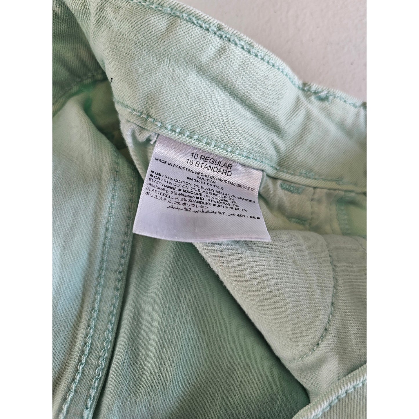 Old Navy Womens Sz 10 Rockstar Mid Rise Skinny Jeans Mint Green