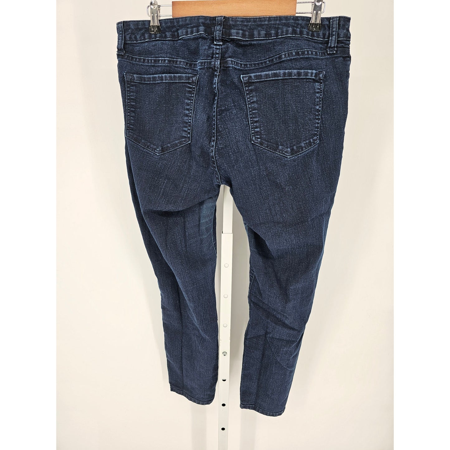 Old Navy Womens Sz 16 Mid Rise Skinny Blue Jeans Dark Wash